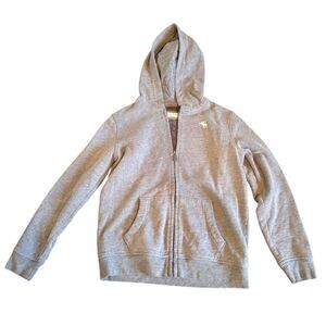 Abercrombie Kids Gray Zip-Up Hoodie 13-14Y Hooded Casual Long Sleeve